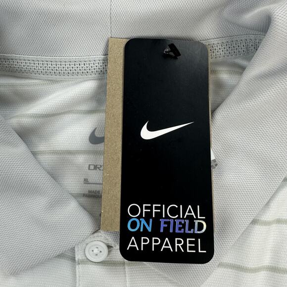 Clemson Tigers Polo Shirt Mens XL White Gray NCAA Football Nike Dri-FIT On Field - Picture 6 of 12